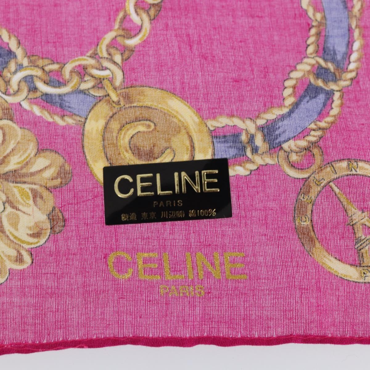 CELINE Circle Pouch Nylon Black Gold Auth 170798V