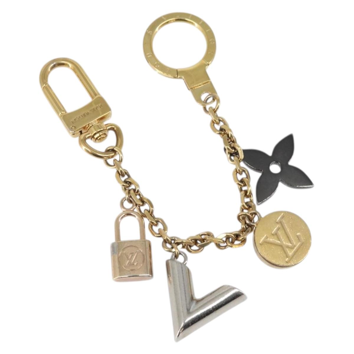 LOUIS VUITTON Chain Caleido V Charm Key Holder metal Gold M67379 LV Auth 170801