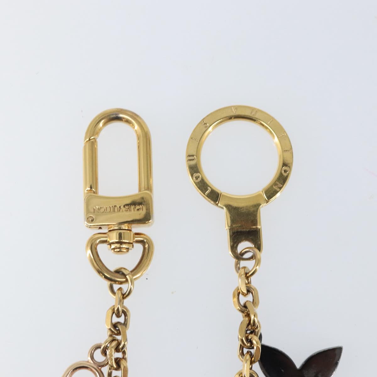 LOUIS VUITTON Chain Caleido V Charm Key Holder metal Gold M67379 LV Auth 170801