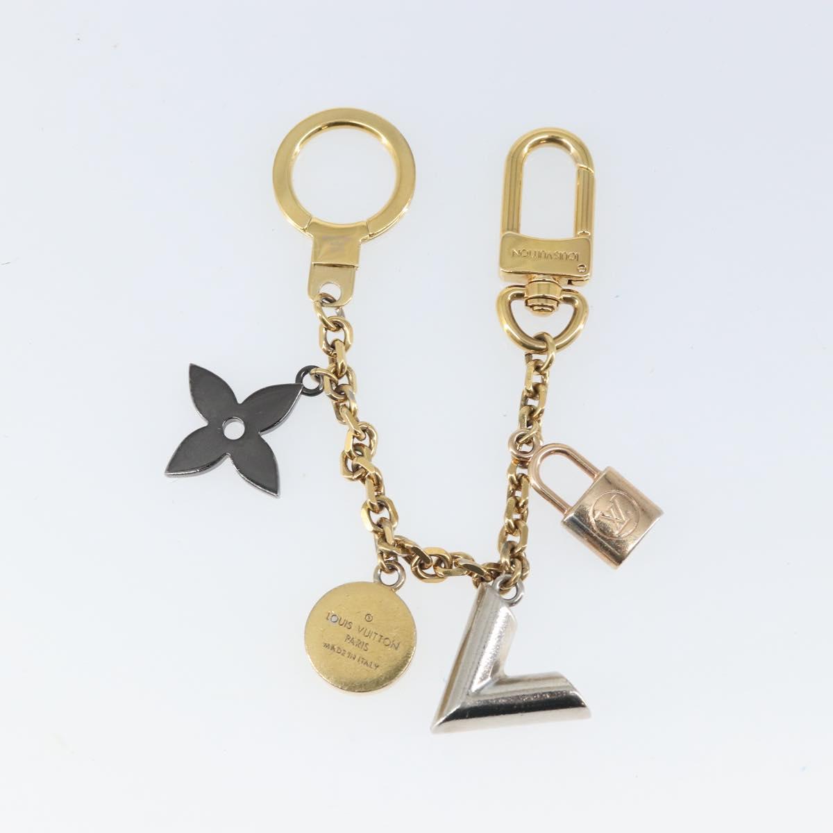 LOUIS VUITTON Chain Caleido V Charm Key Holder metal Gold M67379 LV Auth 170801