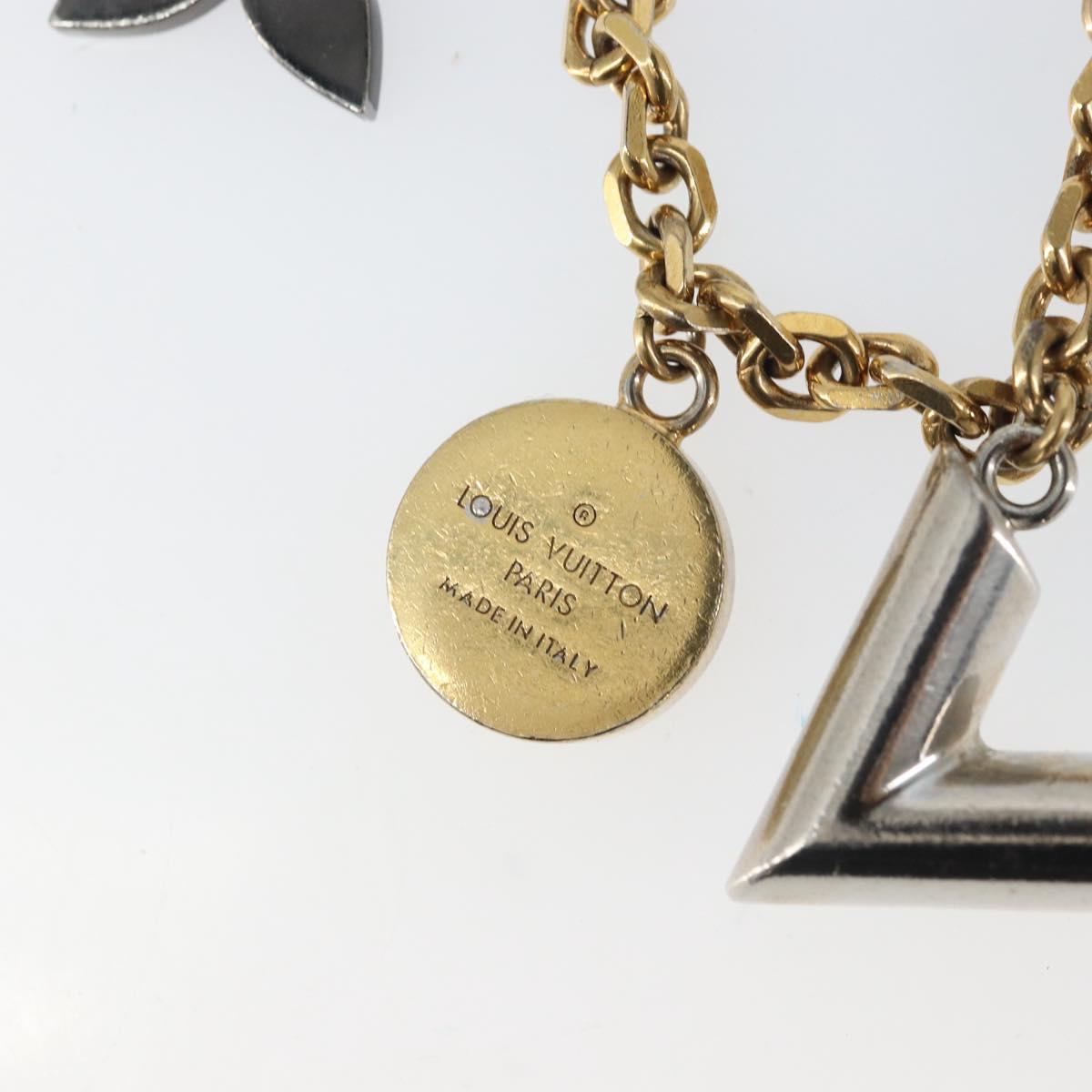 LOUIS VUITTON Chain Caleido V Charm Key Holder metal Gold M67379 LV Auth 170801