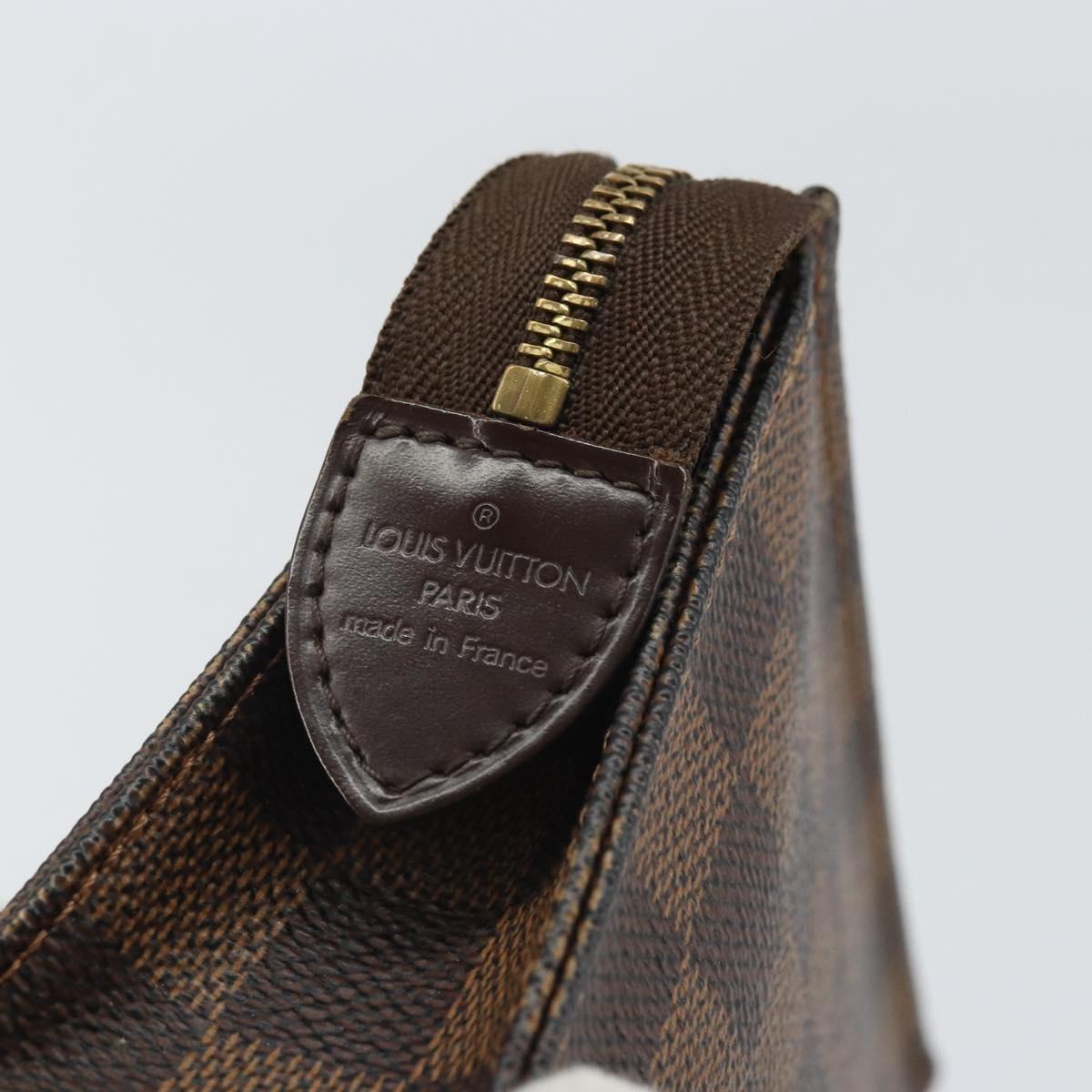 LOUIS VUITTON Damier Ebene Poche Toilette 15 Pouch N47548 LV Auth 170802V