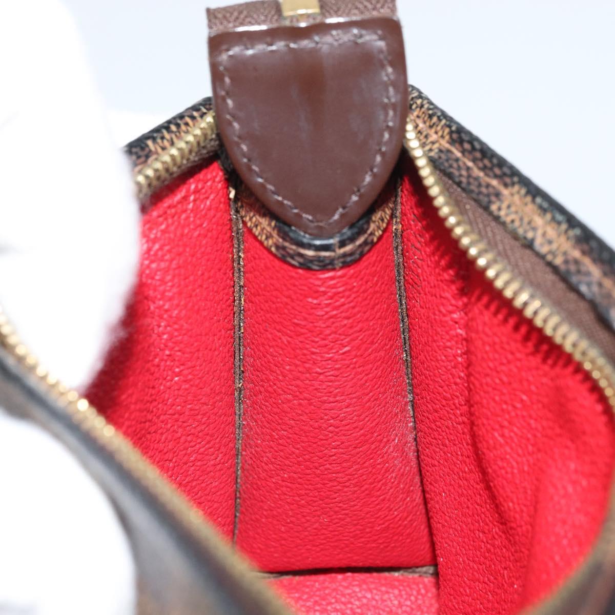 LOUIS VUITTON Damier Ebene Poche Toilette 15 Pouch N47548 LV Auth 170802V