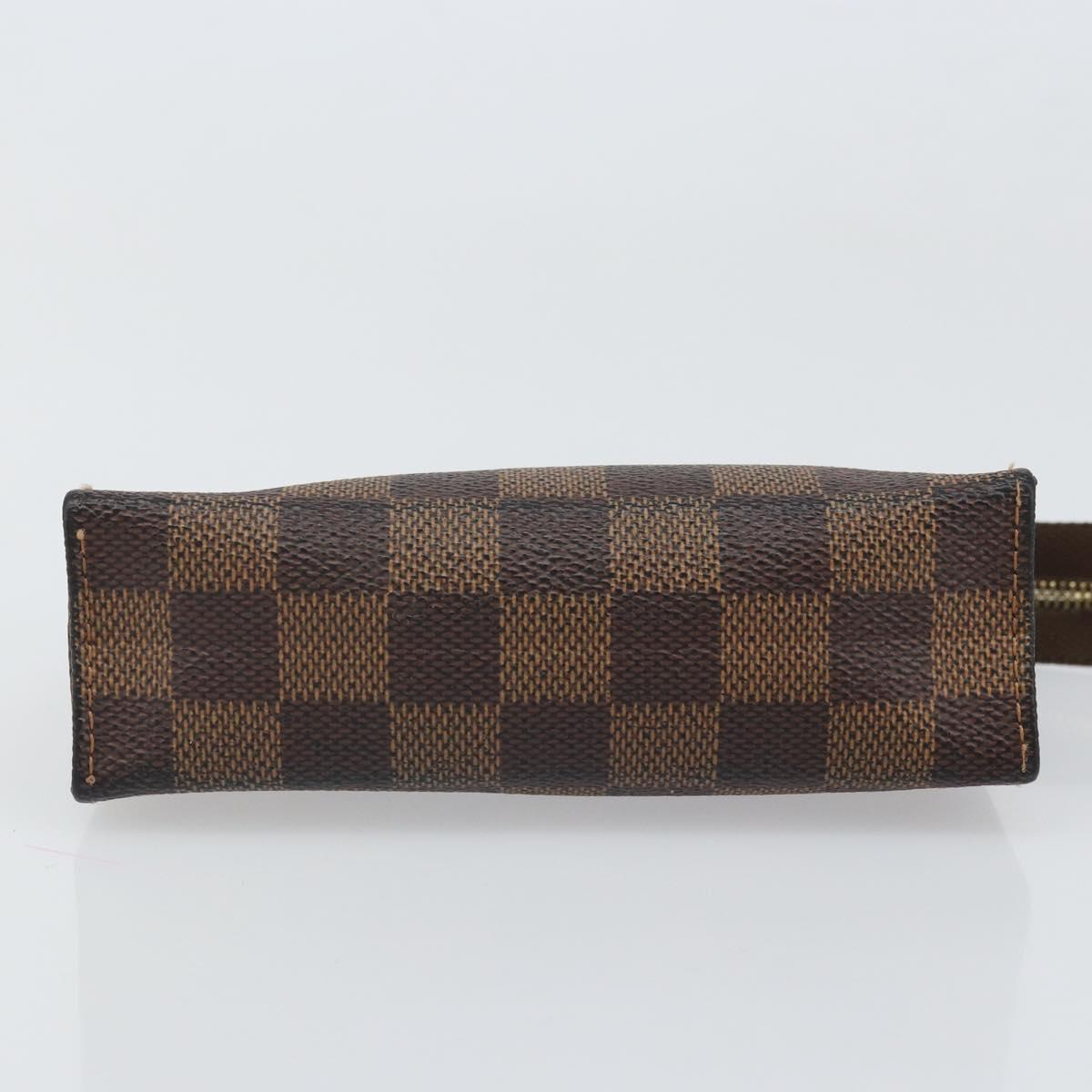 LOUIS VUITTON Damier Ebene Poche Toilette 15 Pouch N47548 LV Auth 170802V