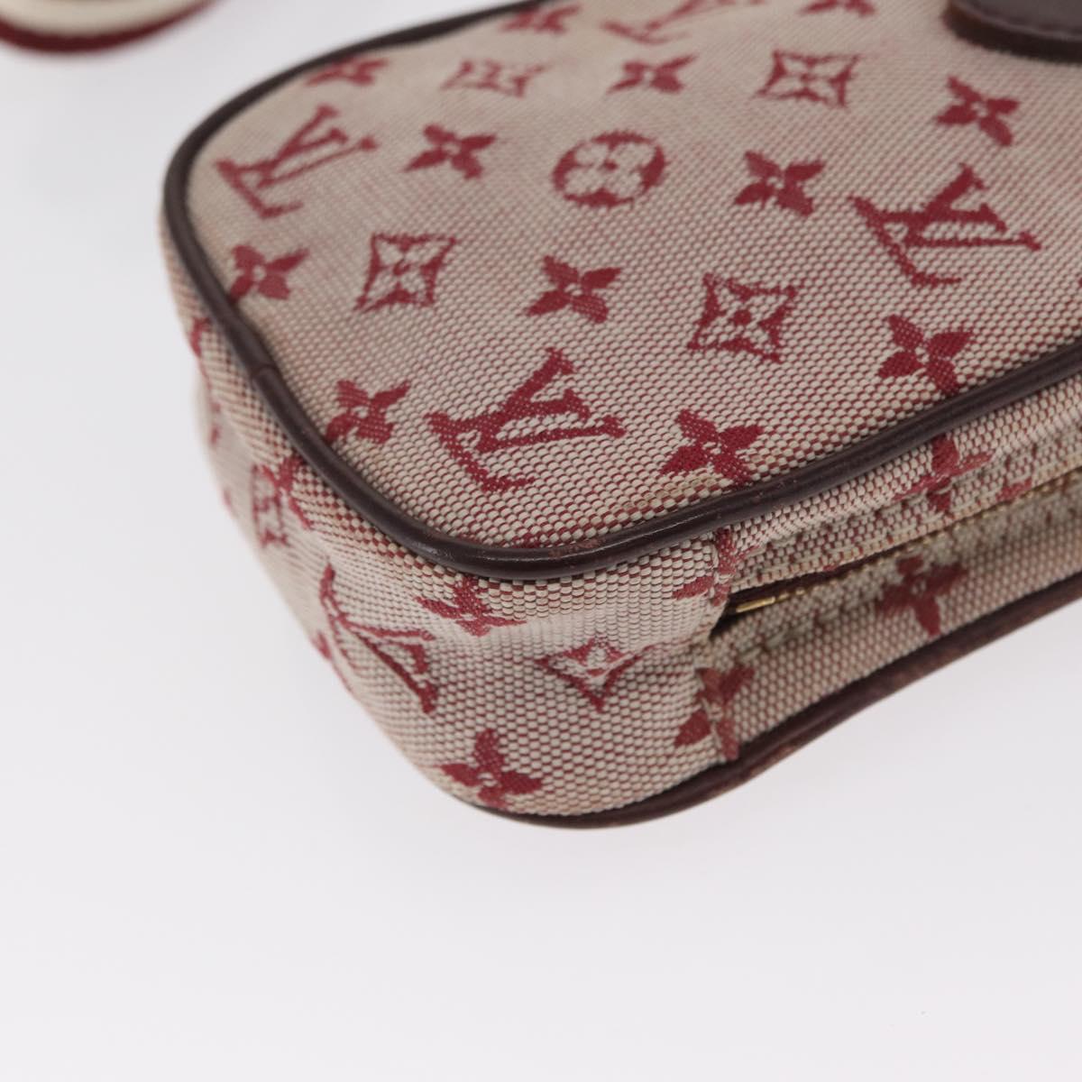 LOUIS VUITTON Monogram Mini Usu Digital Pouch Red M60001 LV Auth 170804