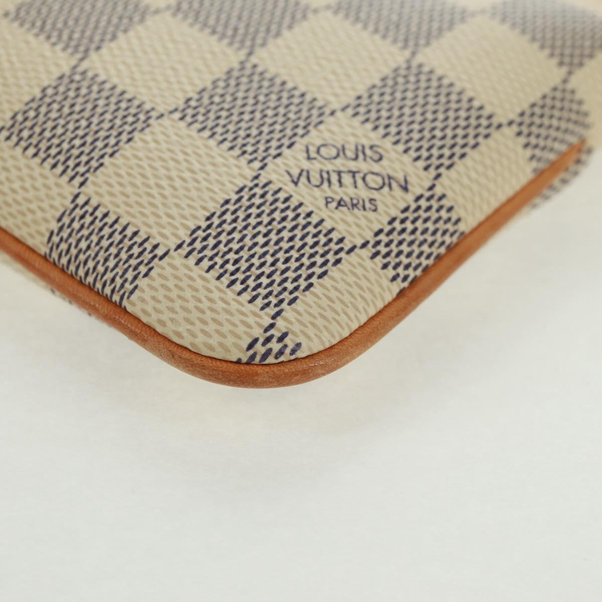 LOUIS VUITTON Damier Azur Pochette Mira MM Accessory Pouch N60027 Auth 170805V