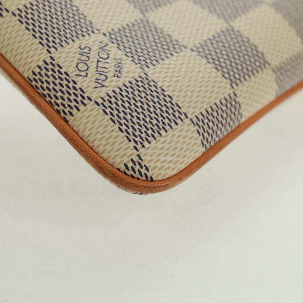 LOUIS VUITTON Damier Azur Pochette Mira MM Accessory Pouch N60027 Auth 170805V