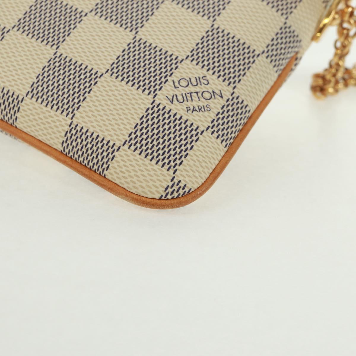 LOUIS VUITTON Damier Azur Pochette Mira MM Accessory Pouch N60027 Auth 170805V