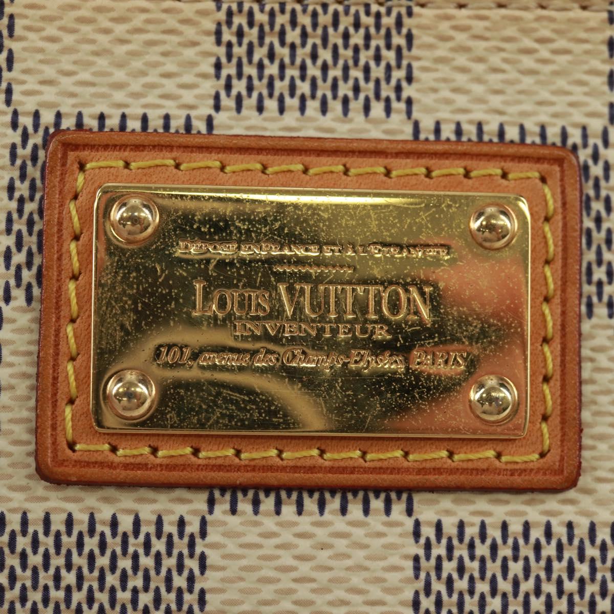 LOUIS VUITTON Damier Azur Pochette Mira MM Accessory Pouch N60027 Auth 170805V