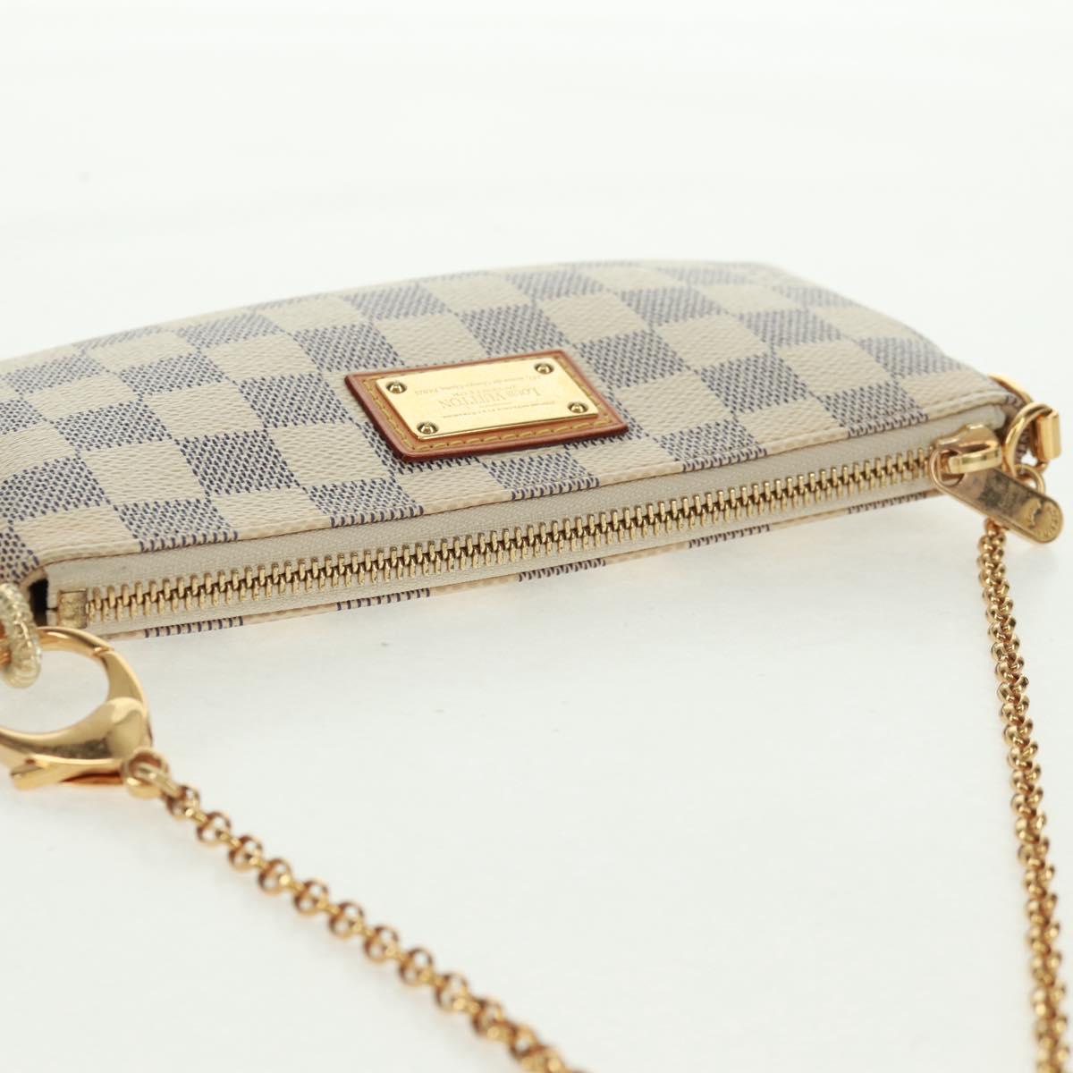 LOUIS VUITTON Damier Azur Pochette Mira MM Accessory Pouch N60027 Auth 170805V