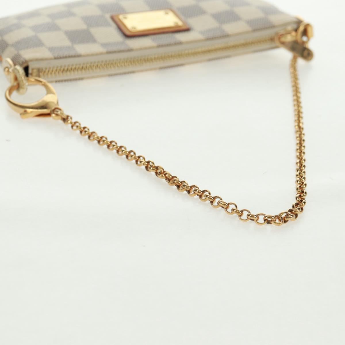 LOUIS VUITTON Damier Azur Pochette Mira MM Accessory Pouch N60027 Auth 170805V