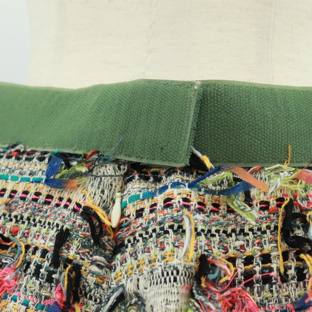 CHANEL Skirt Tweed Multicolor CC Auth 170807V
