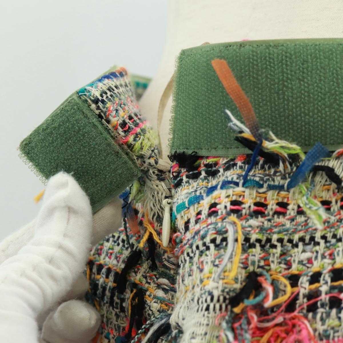 CHANEL Skirt Tweed Multicolor CC Auth 170807V