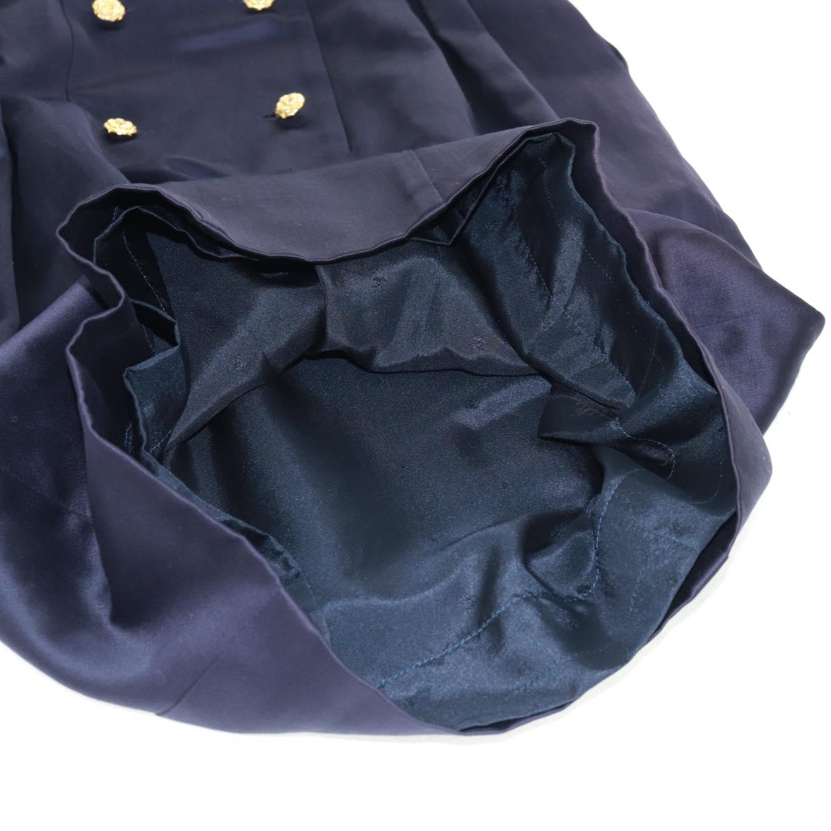 CHANEL One Piece Cotton Navy CC Auth 170808V