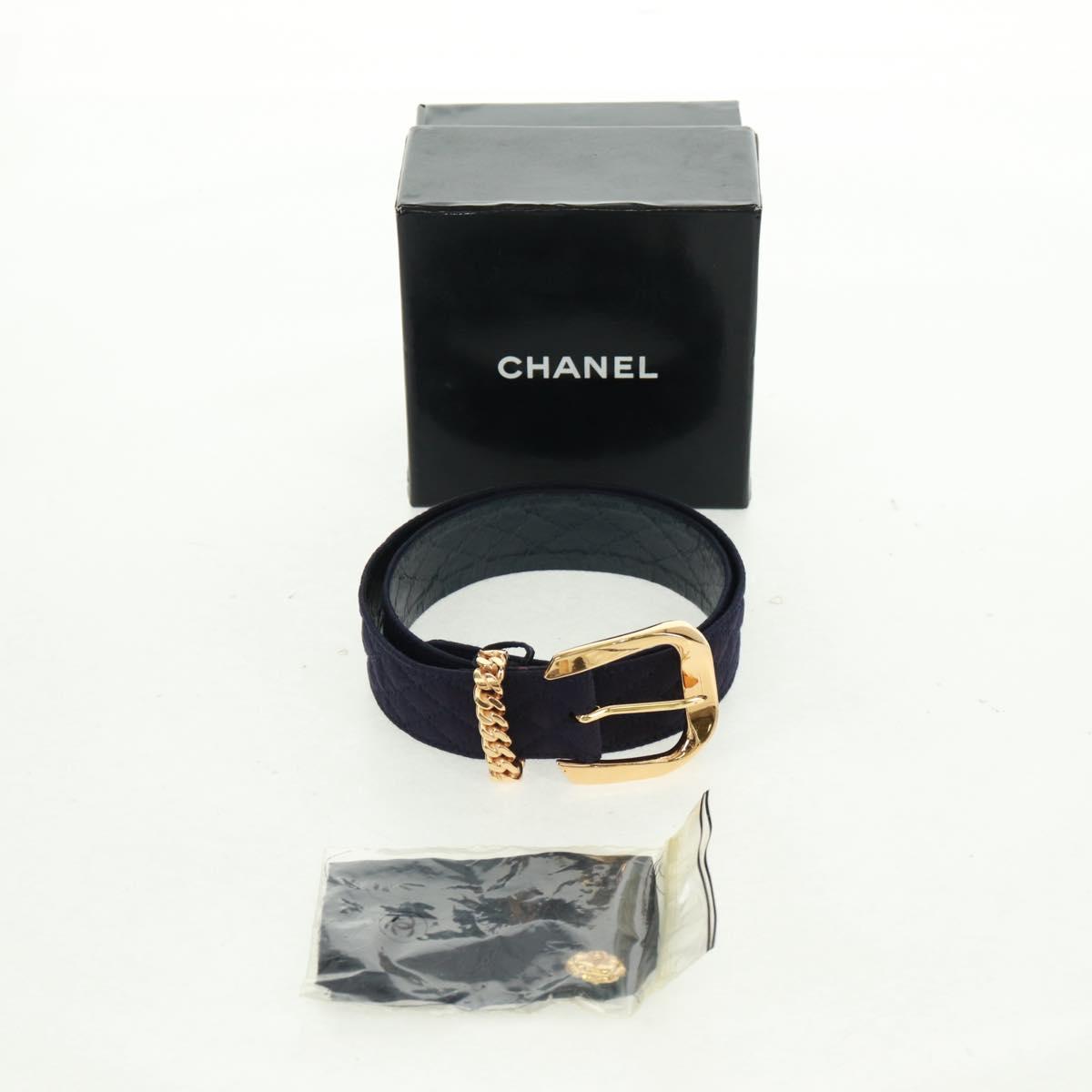 CHANEL One Piece Cotton Navy CC Auth 170808V