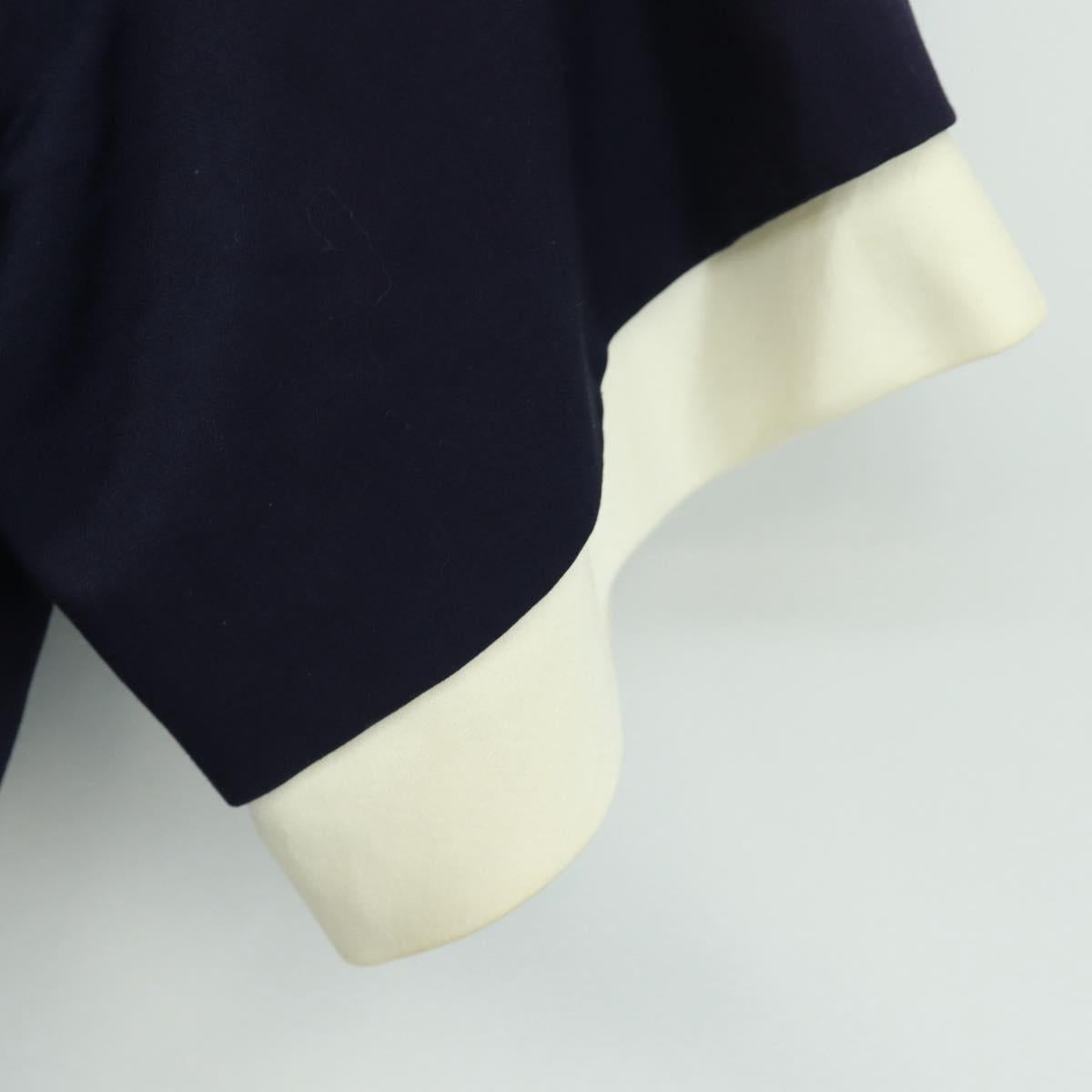 CHANEL One Piece Cotton Navy CC Auth 170808V