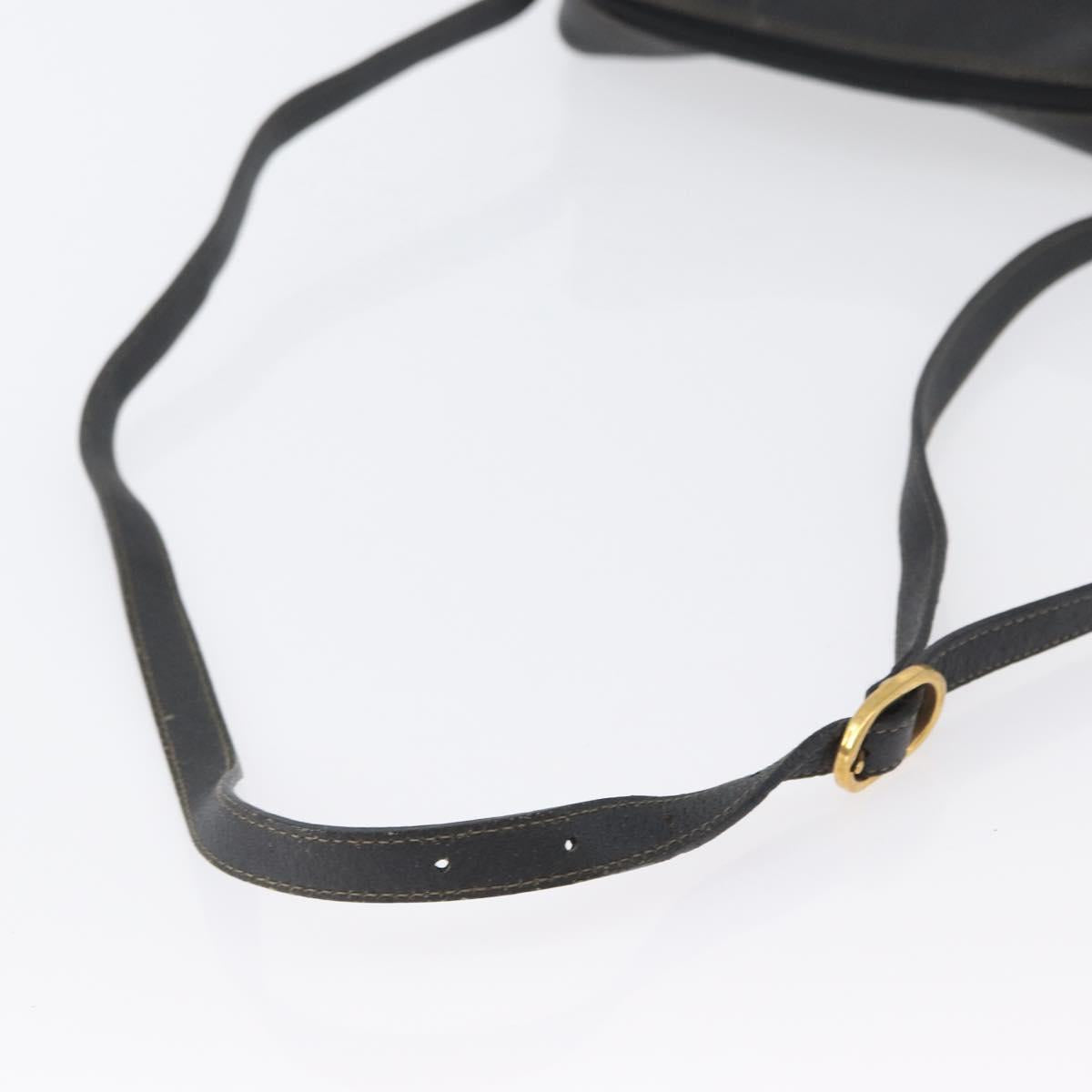 GUCCI GG Supreme Web Sherry Line Bag PVC Black Gold 72 02 088 Auth 170825A