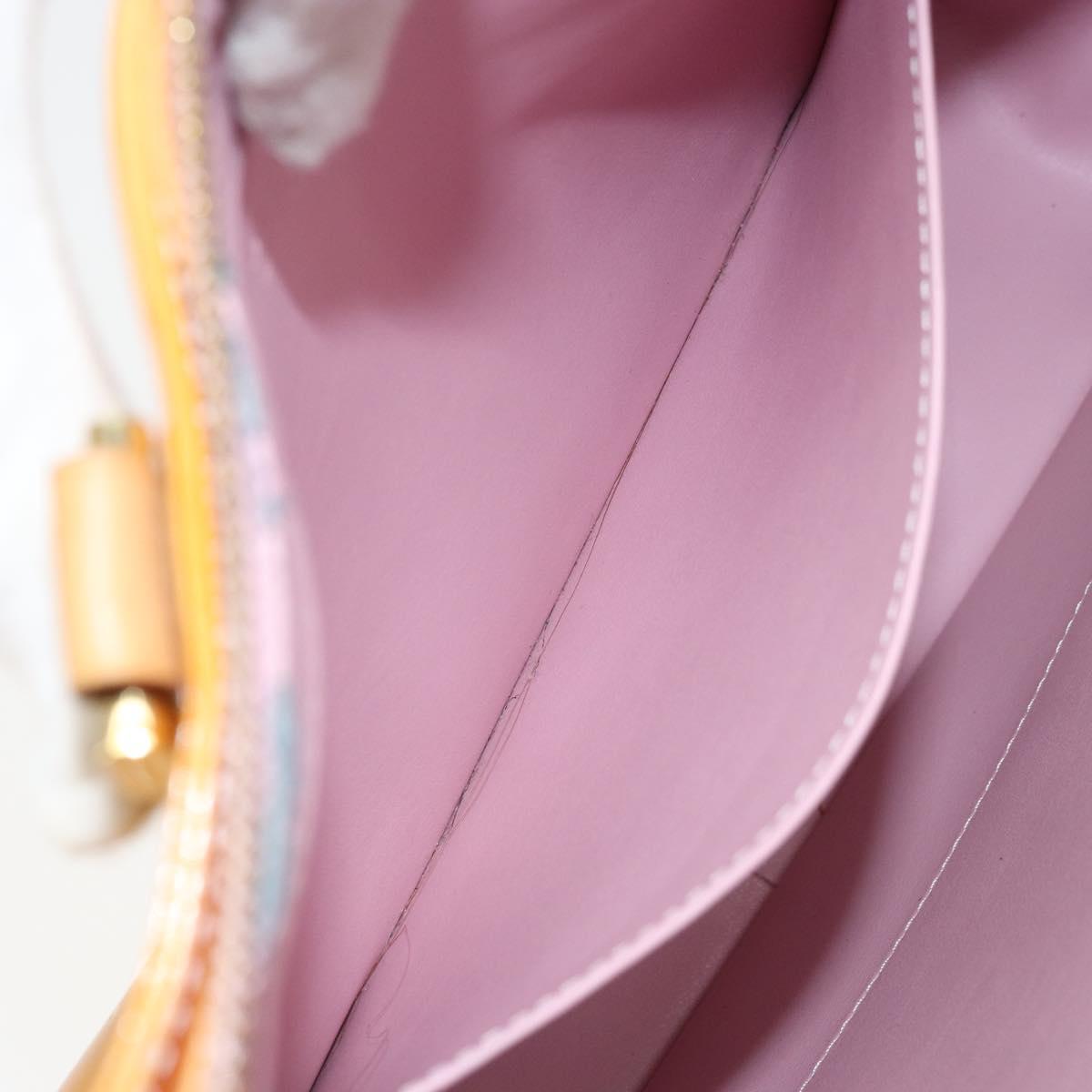 LOUIS VUITTON Monogram Vernis Columbus Tote Bag Pink M91032 LV Auth 170832