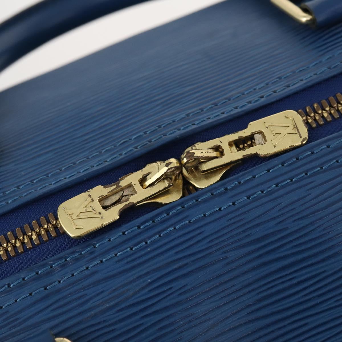 LOUIS VUITTON Epi Keepall 50 Boston Bag Blue M42965 LV Auth 170836