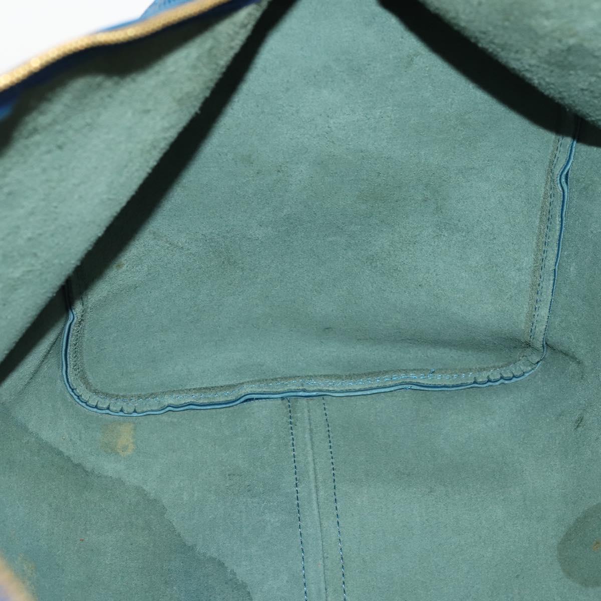 LOUIS VUITTON Epi Keepall 50 Boston Bag Blue M42965 LV Auth 170836