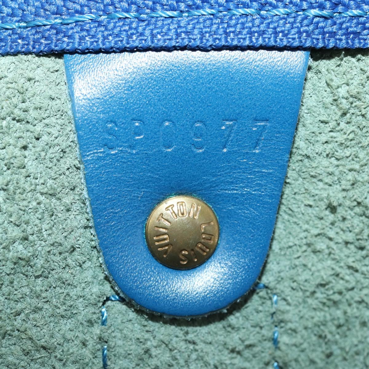 LOUIS VUITTON Epi Keepall 50 Boston Bag Blue M42965 LV Auth 170836