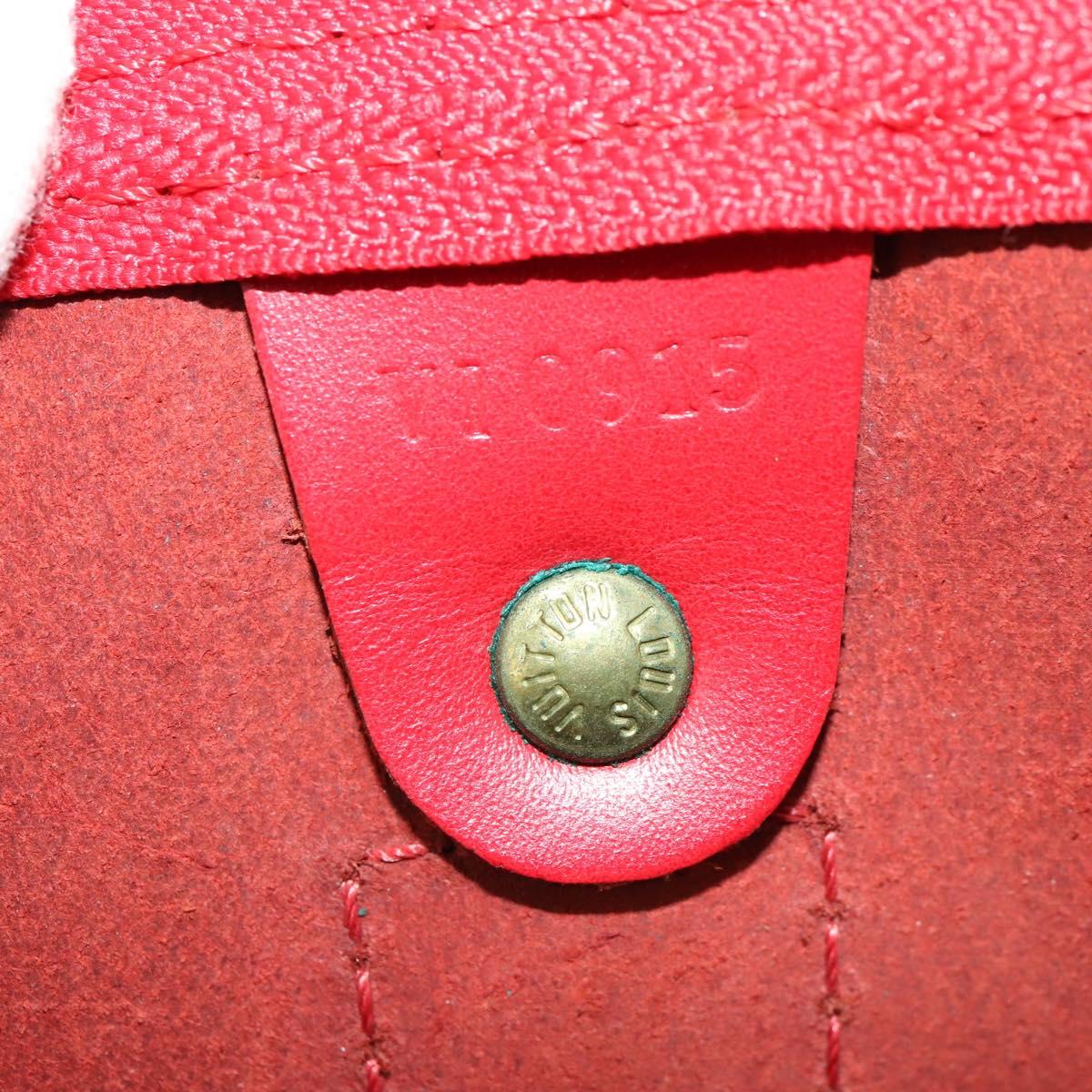 LOUIS VUITTON Epi Keepall 50 Boston Bag Red M42967 LV Auth 170837