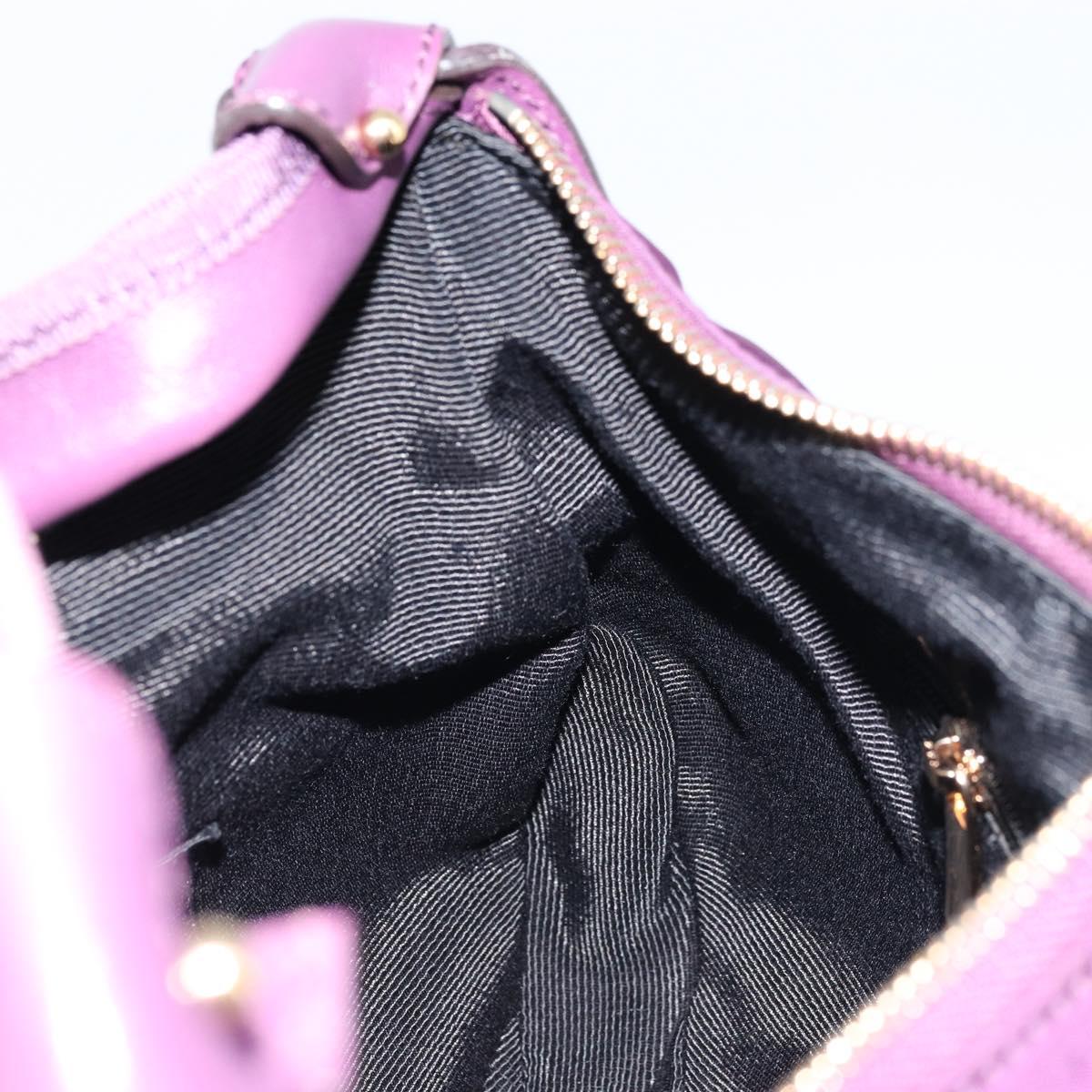 Salvatore Ferragamo Vala Shoulder Bag Nylon Purple Gold Auth 170840A