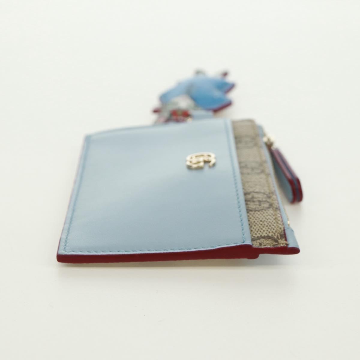 GUCCI GG Supreme Key Case PVC Light Blue 847916 Auth 170844SM