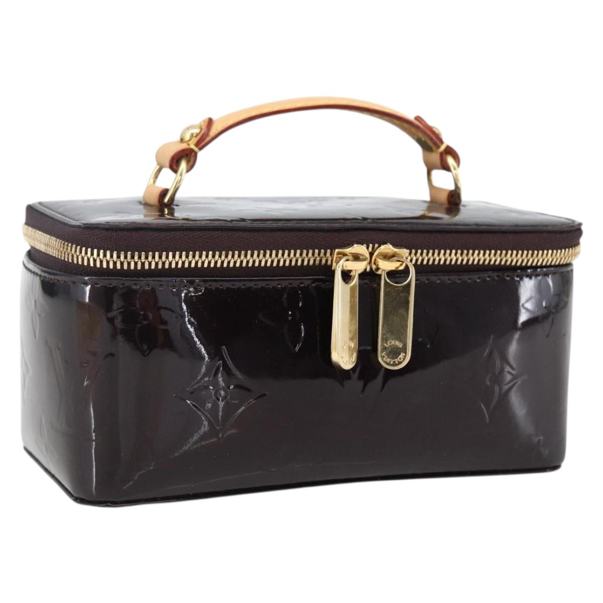 LOUIS VUITTON Monogram Vernis Jewel case Pouch Amarante M91272 LV Auth 170859V