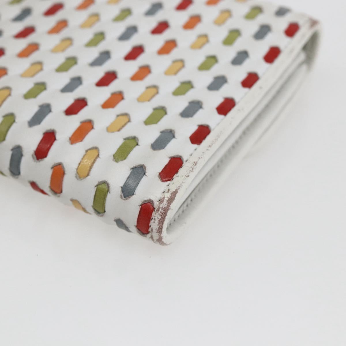 Salvatore Ferragamo Gancini Long Wallet Leather Multicolor Silver Auth 170860