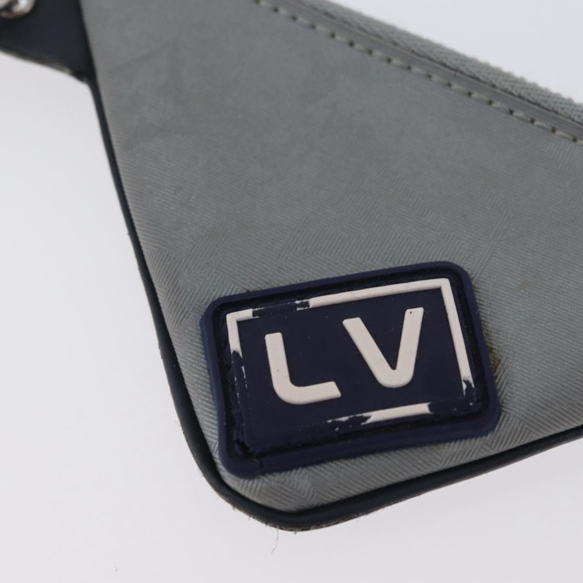 LOUIS VUITTON Monogram Satellite Porte Cles Pouch Silver MP2217 LV Auth 170875