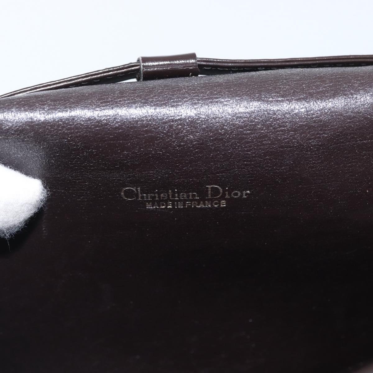 Christian Dior Trotter Canvas Shoulder Bag Beige Gold Auth 170884