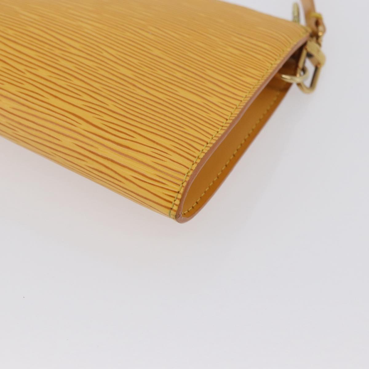 LOUIS VUITTON Epi Pochette Accessoires Pouch Yellow M52949 LV Auth 170894