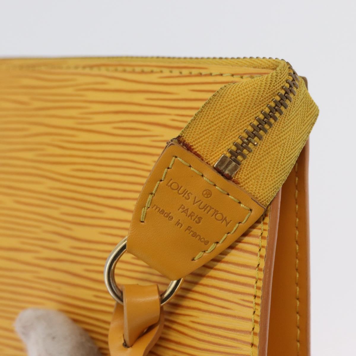 LOUIS VUITTON Epi Pochette Accessoires Pouch Yellow M52949 LV Auth 170894