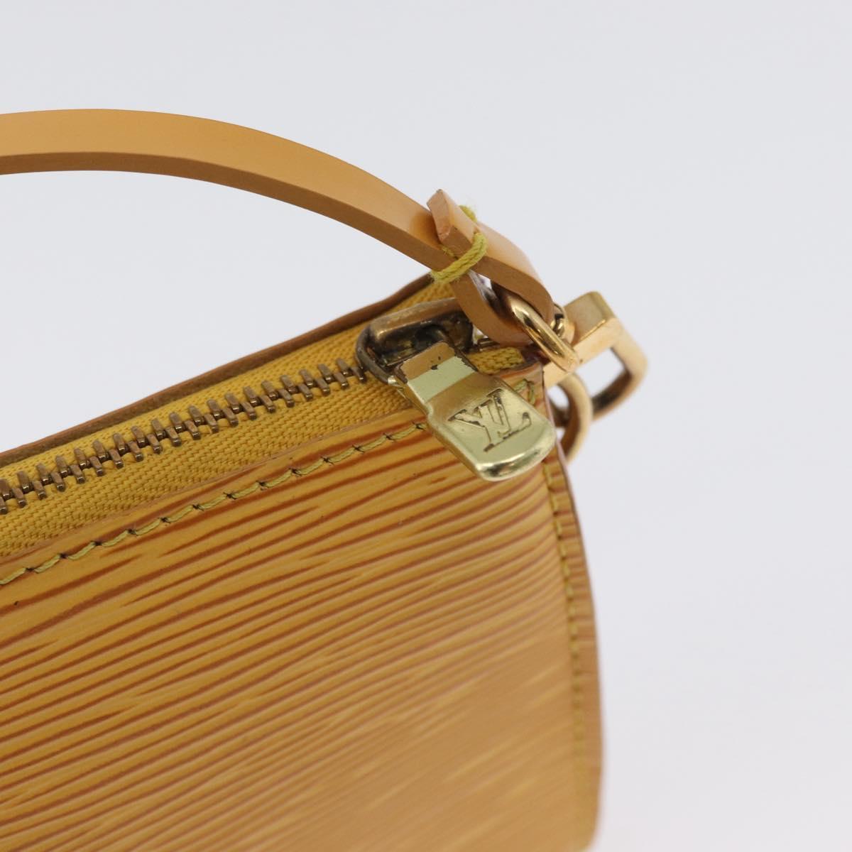 LOUIS VUITTON Epi Pochette Accessoires Pouch Yellow M52949 LV Auth 170894