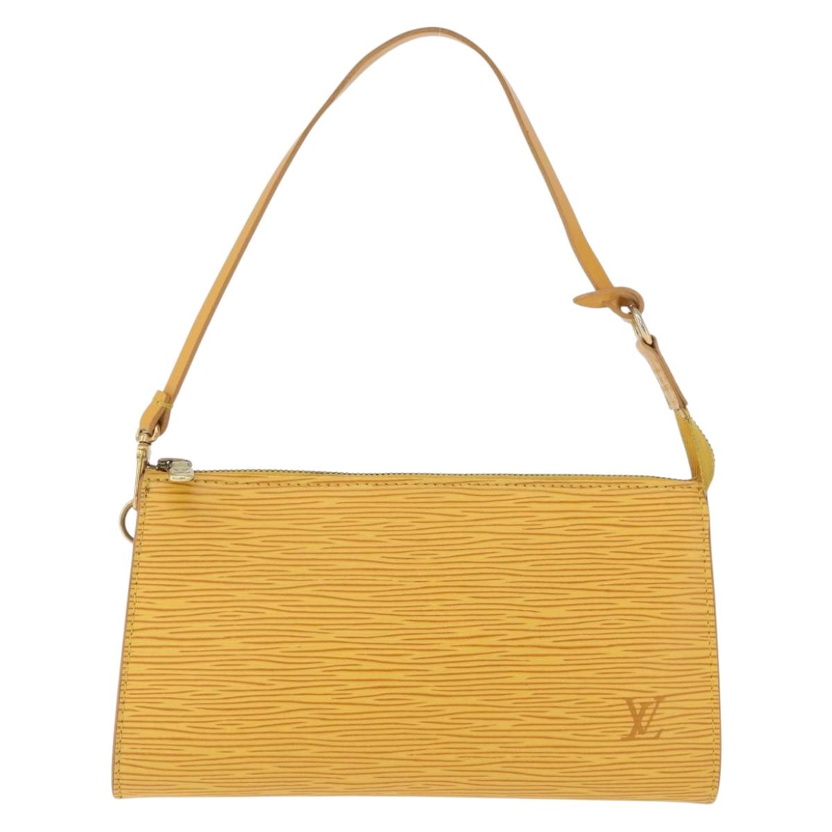 LOUIS VUITTON Epi Pochette Accessoires Pouch Yellow M52949 LV Auth 170894