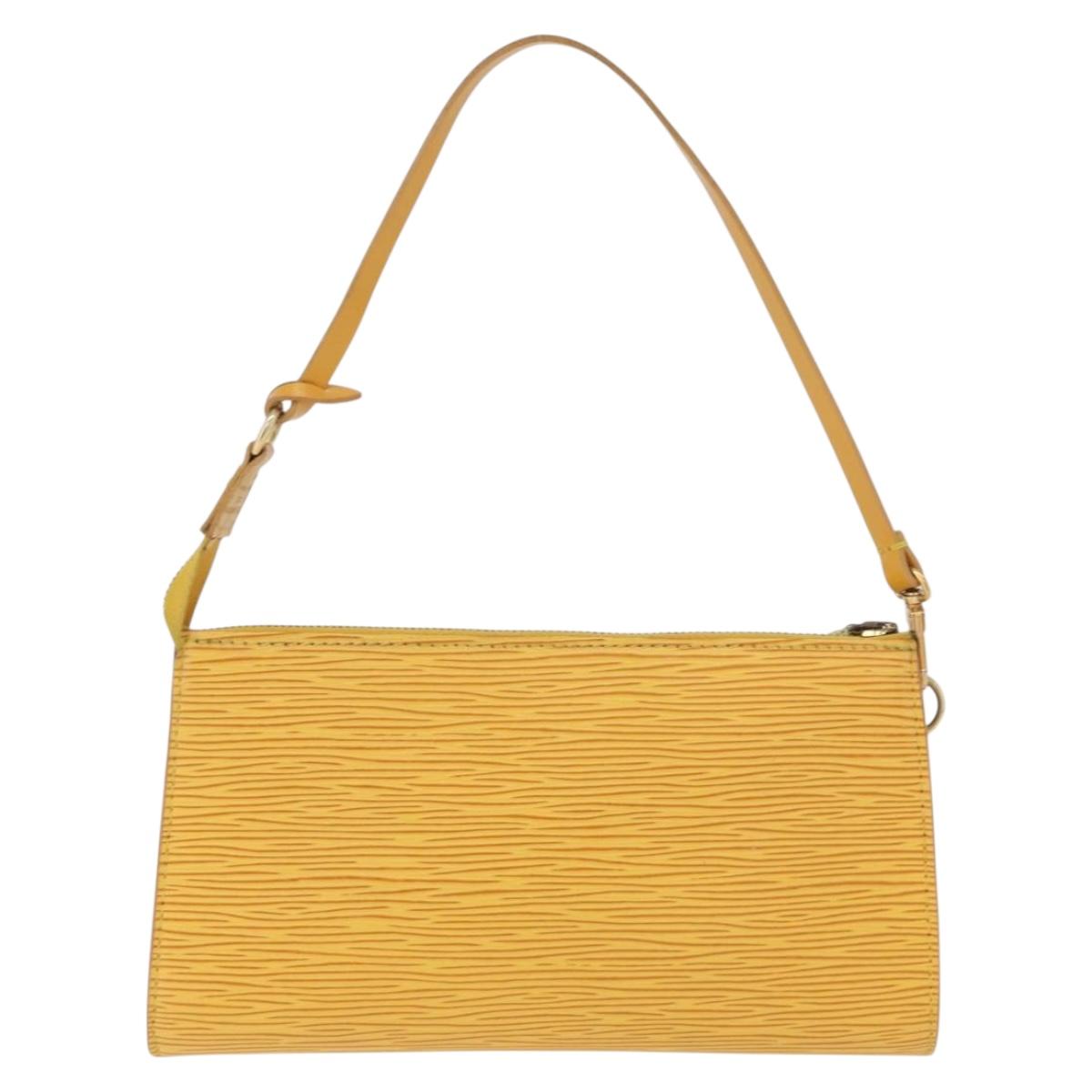 LOUIS VUITTON Epi Pochette Accessoires Pouch Yellow M52949 LV Auth 170894