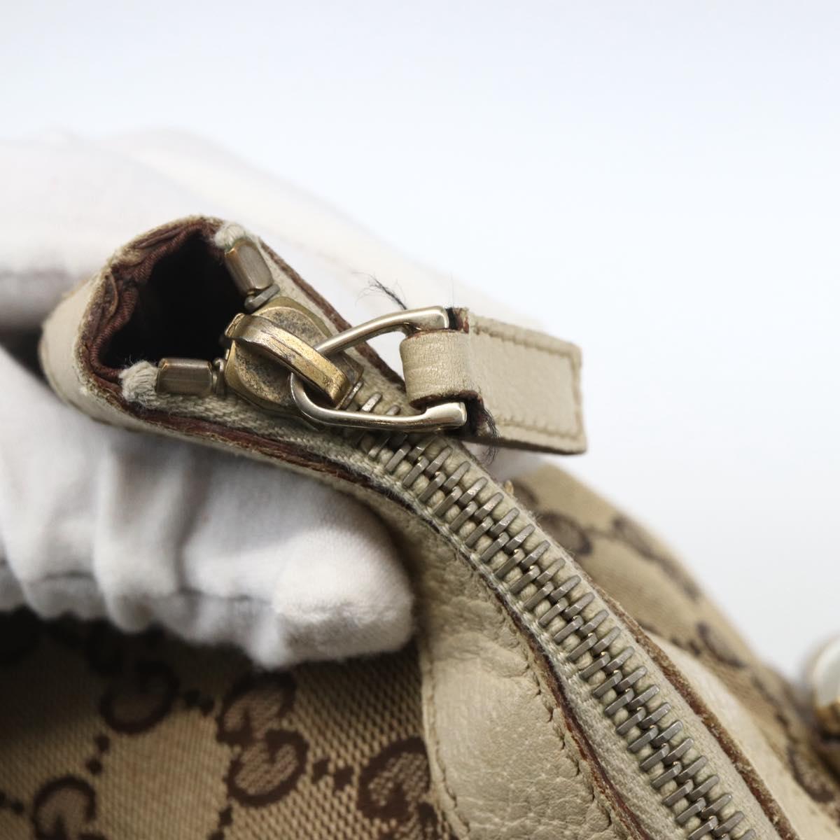 GUCCI GG Canvas Abbey Tote Bag Beige Gold 141470 Auth 170896