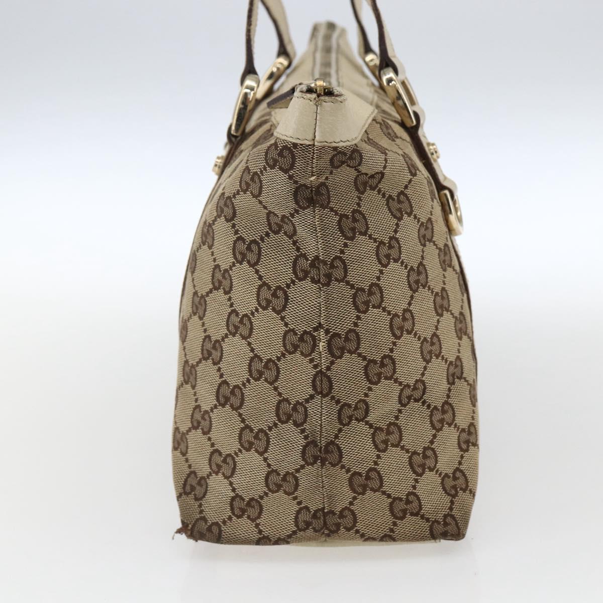 GUCCI GG Canvas Abbey Tote Bag Beige Gold 141470 Auth 170896