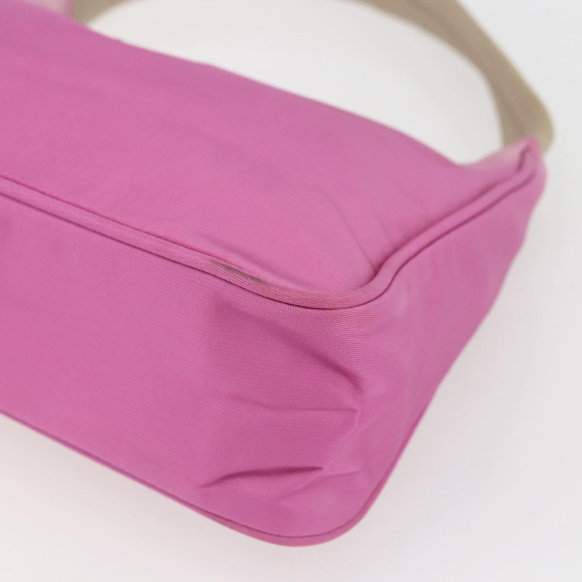 PRADA Hand Pouch Nylon Pink Auth 170906
