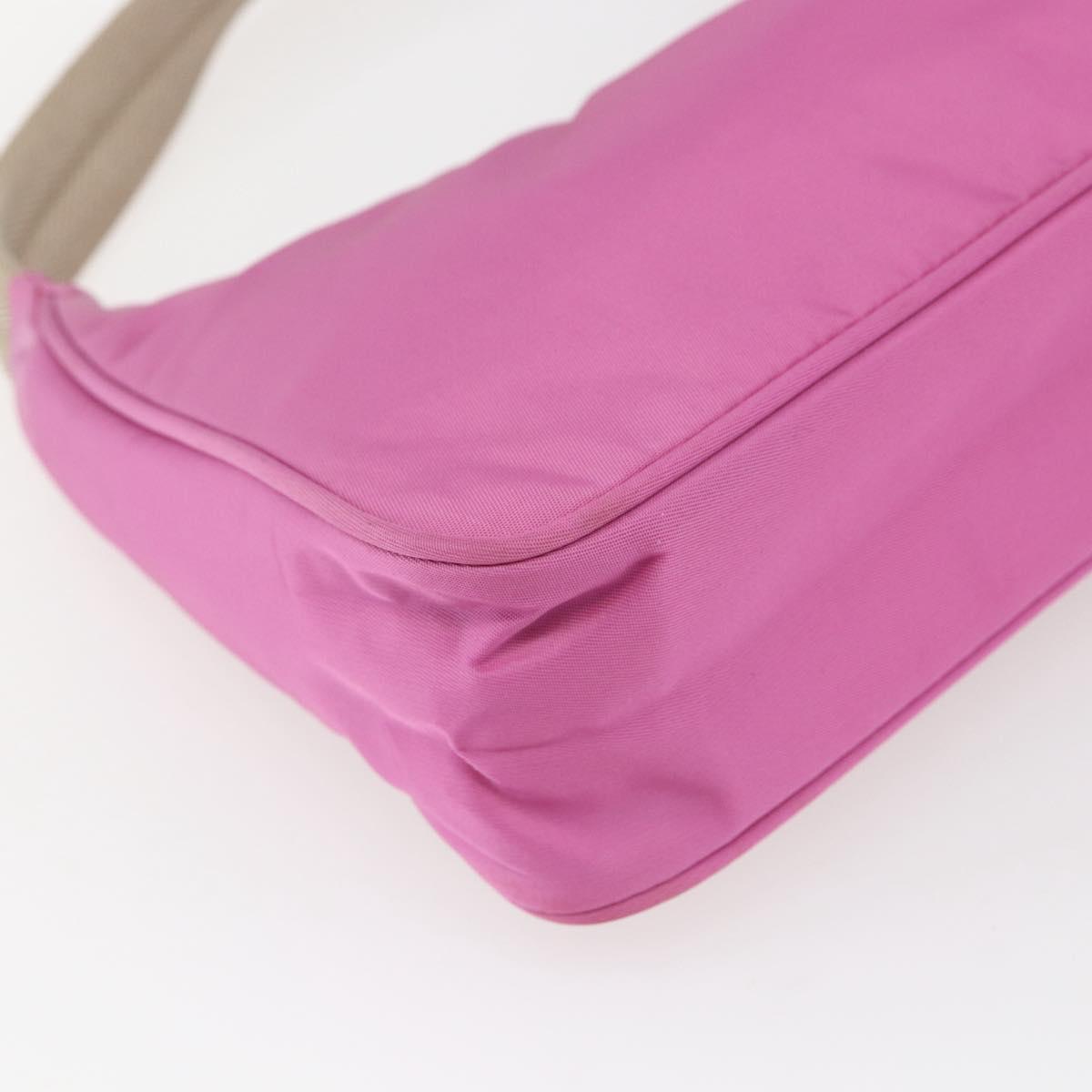 PRADA Hand Pouch Nylon Pink Auth 170906