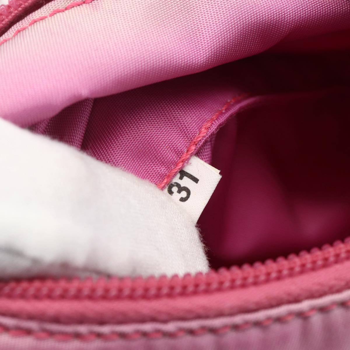 PRADA Hand Pouch Nylon Pink Auth 170906