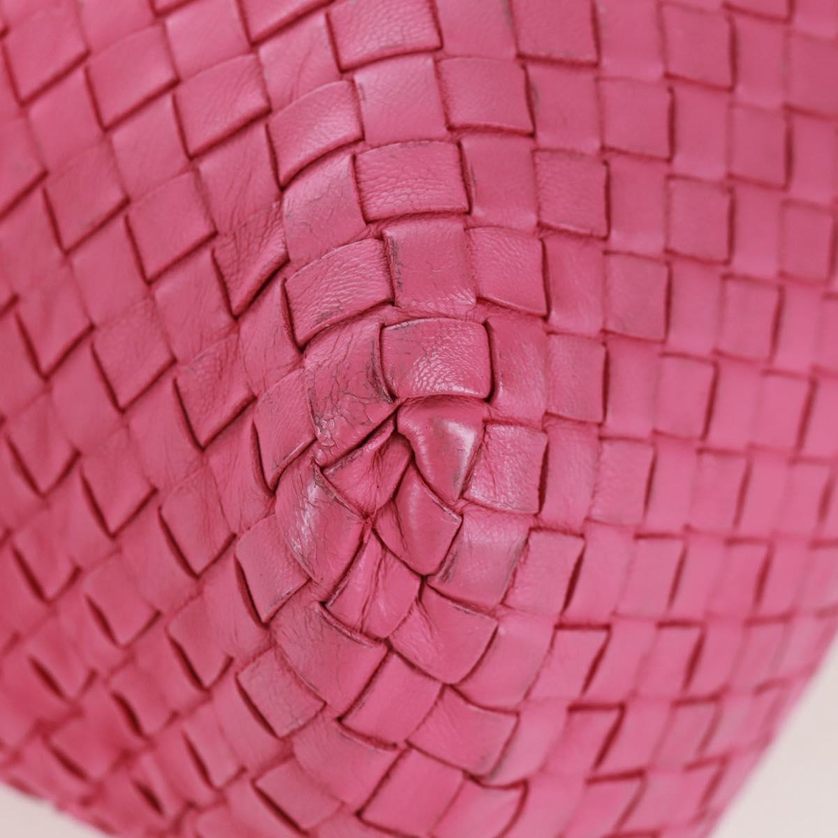 BOTTEGA VENETA INTRECCIATO Hand Bag Leather Pink Auth 170925V