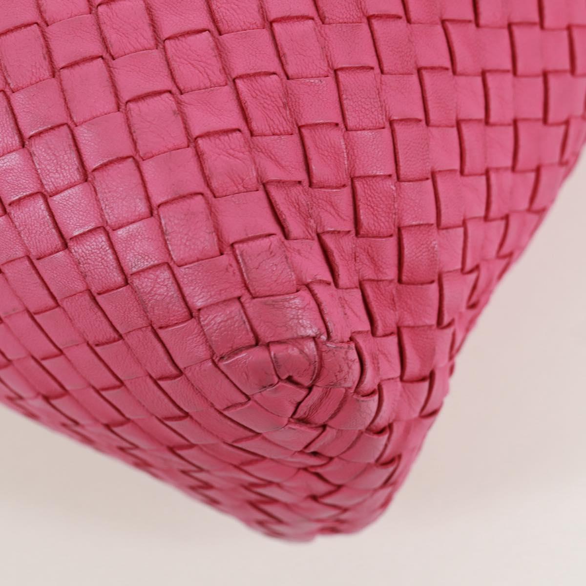 BOTTEGA VENETA INTRECCIATO Hand Bag Leather Pink Auth 170925V