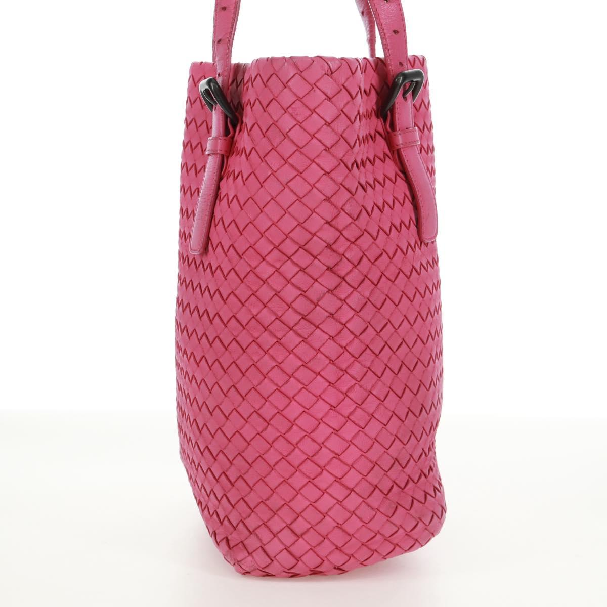 BOTTEGA VENETA INTRECCIATO Hand Bag Leather Pink Auth 170925V
