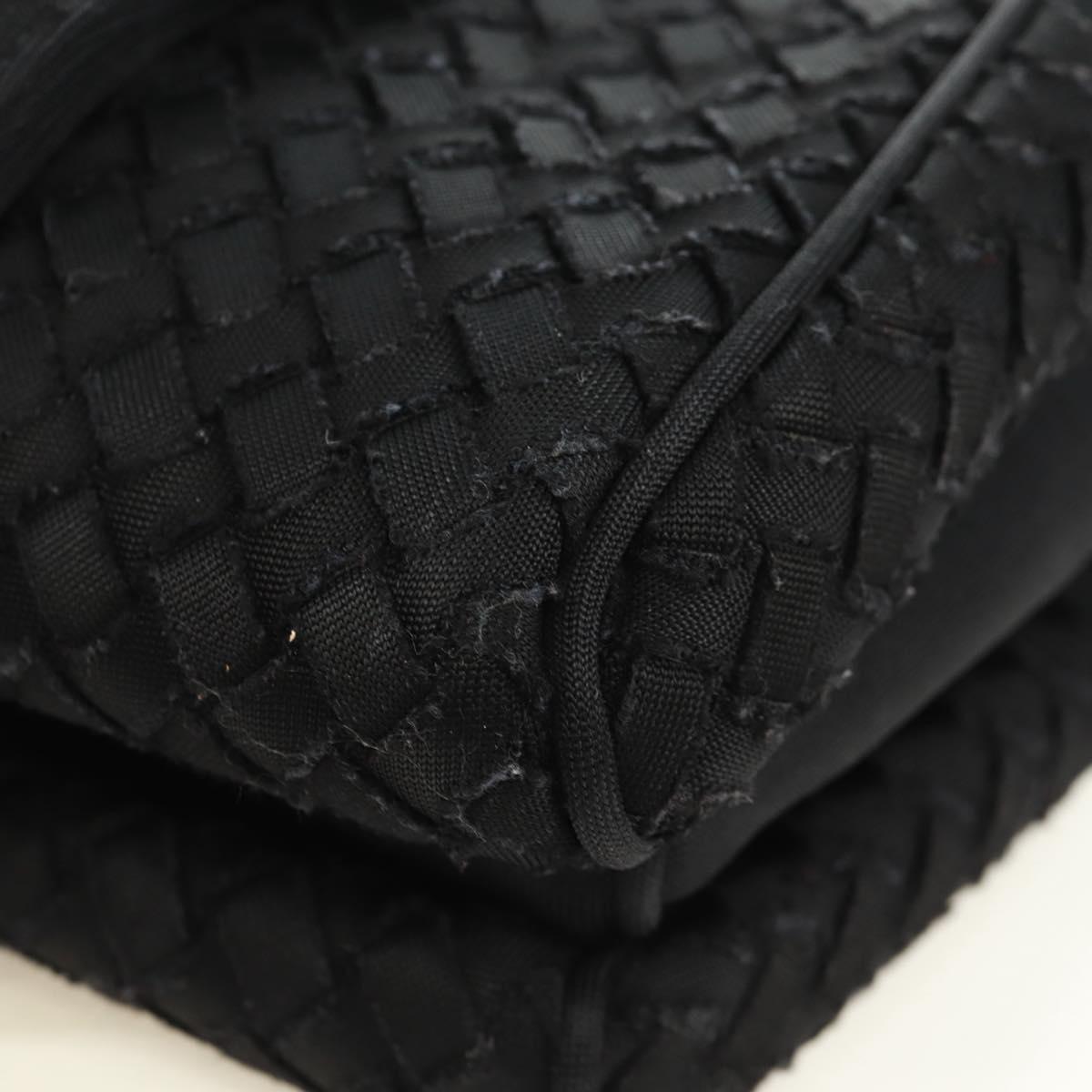 BOTTEGA VENETA INTRECCIATO Chain Hand Bag Black Auth 170936V