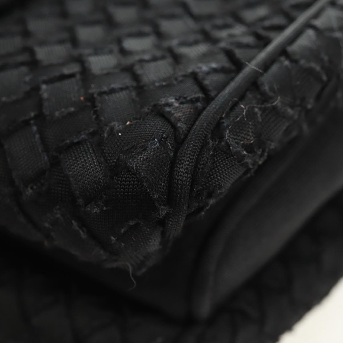 BOTTEGA VENETA INTRECCIATO Chain Hand Bag Black Auth 170936V