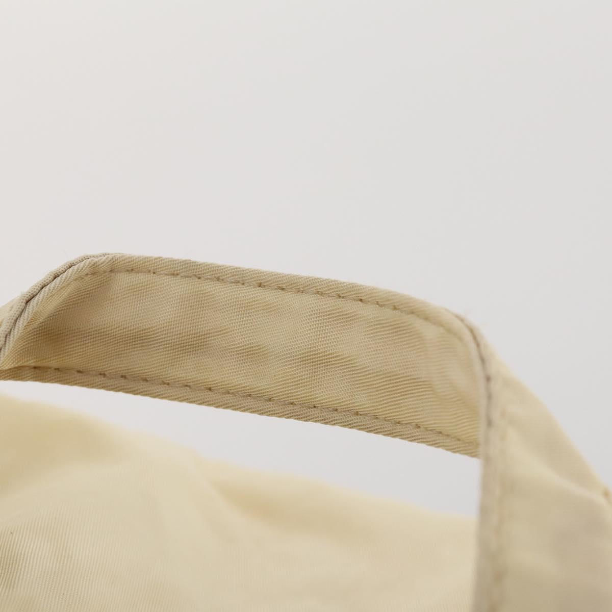 PRADA Backpack Nylon White Silver Auth 170947