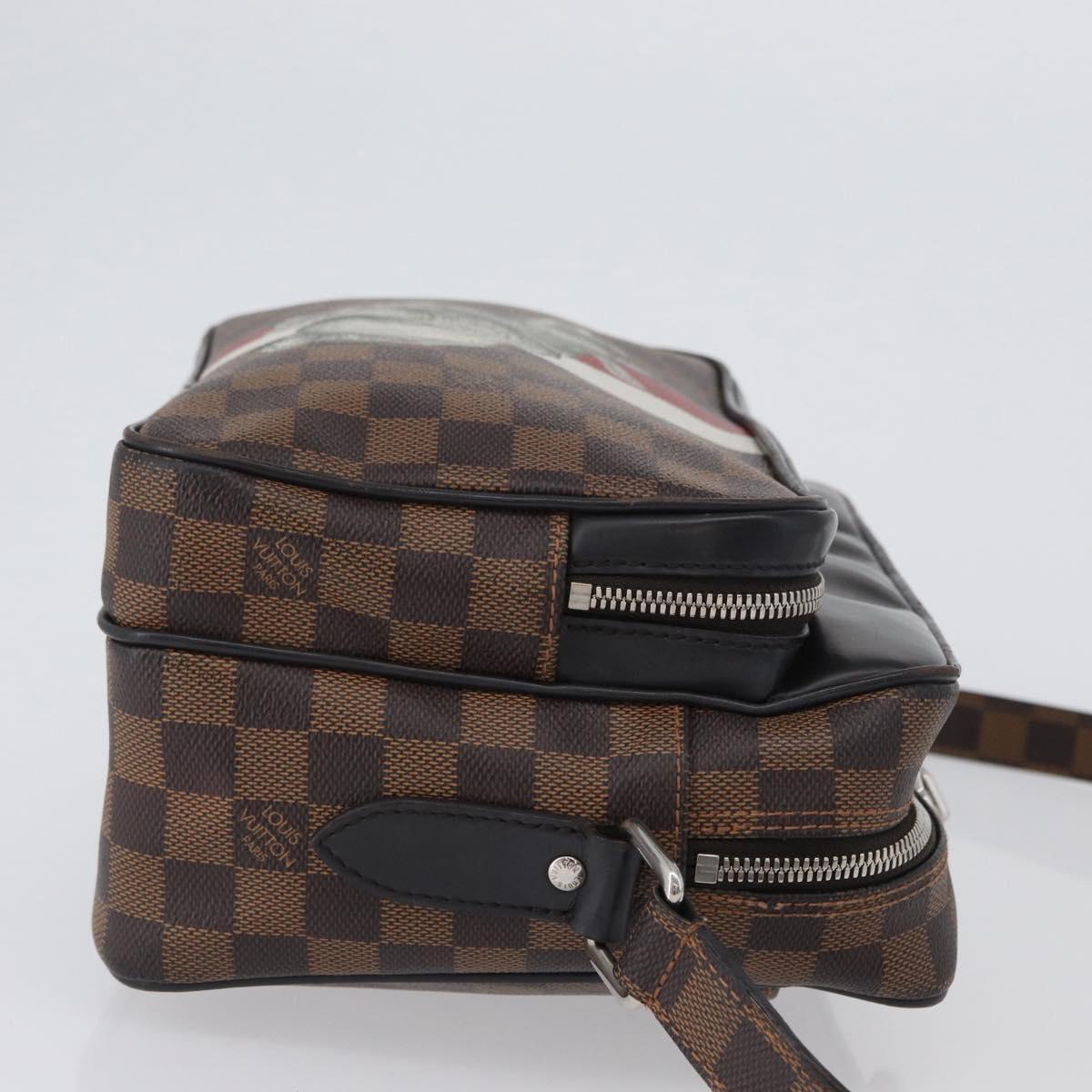 LOUIS VUITTON Damier Ebene Chapman Brothers Nile PM Bag N42704 LV Auth 170961