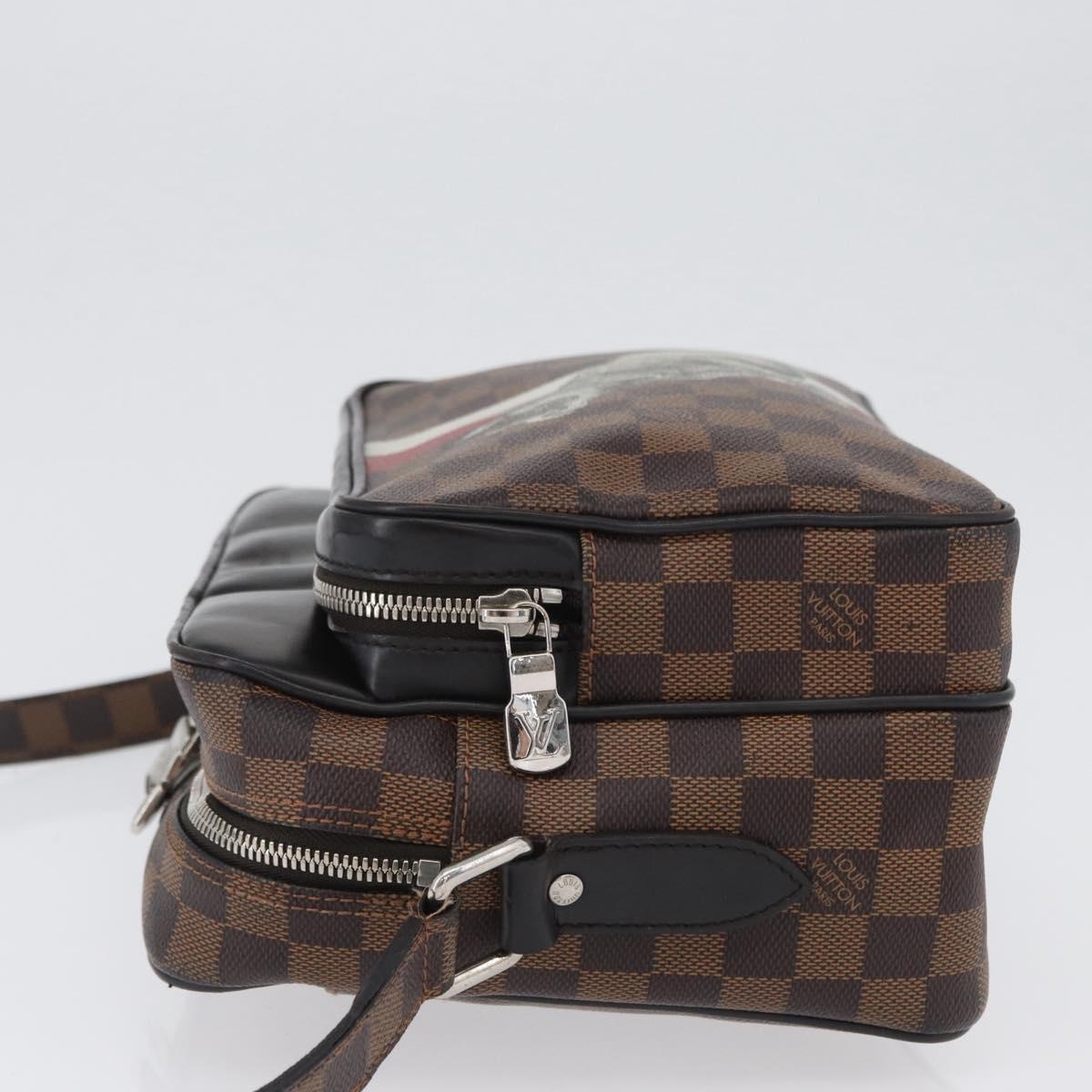 LOUIS VUITTON Damier Ebene Chapman Brothers Nile PM Bag N42704 LV Auth 170961